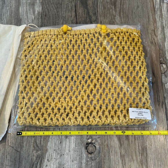 NEW Clare V. Sandy Tote Yellow - Picture 7 of 10